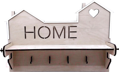 Ключница настенная ОМурМебель С полочкой (бежевый)