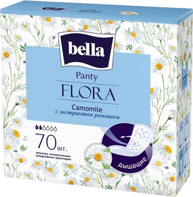 Прокладки ежедневные Bella Flora Camomile (70шт)