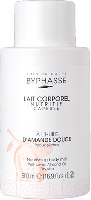 Молочко для тела Byphasse Питательное со сладким миндалем Для сухой кожи (500мл)