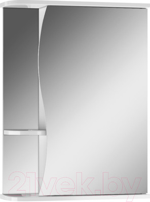 Шкаф с зеркалом для ванной Айсберг Волна 1-50 (правый)