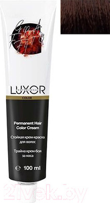 Крем-краска для волос Luxor Professional Стойкая 5.74 (100мл, светлый коричневый шоколадный медный)
