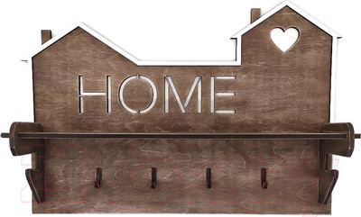 Ключница настенная ОМурМебель С полочкой (коричневый)