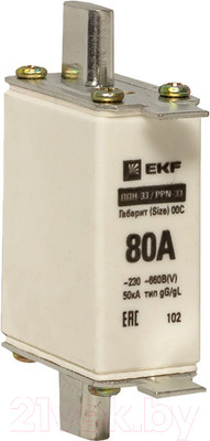 Предохранитель плавкий EKF PROxima Fus-33/100/80