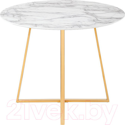 Обеденный стол Stool Group Дакота 100x100 / FDC8004 wh/gld (белый/золото)