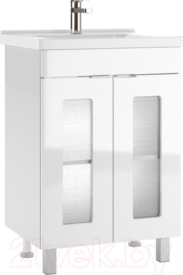 Тумба под умывальник Айсберг Миранда 60 Кристалл без ящика