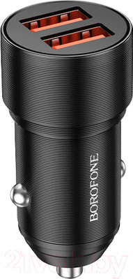 Адаптер питания автомобильный Borofone BZ19 (черный)