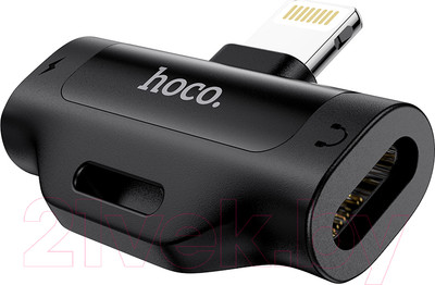 Адаптер Hoco LS31 Lightning - Lightning+Lightning (черный)