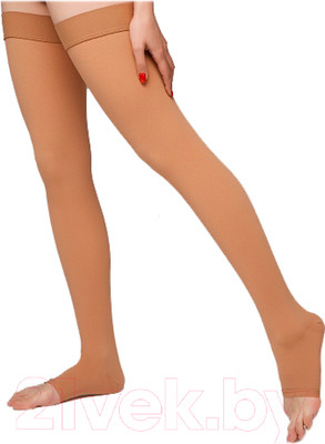 Чулки компрессионные Польза 4001 Iкл (р.5 (XL), рост1, бежевый)