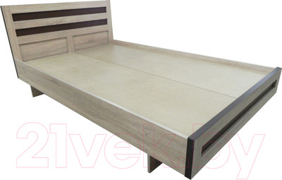 Двуспальная кровать Барро М2 КР-017.11.02-27 160x200 (дуб сонома)