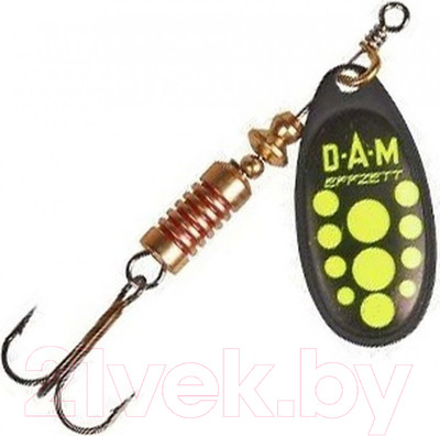 Блесна DAM FZ Standard Spinner 5 S / 5131005 (черный/желтый)