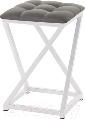 Табурет AMC Comfort 8К6.5 (кожзам графит/белый)