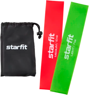 Набор эспандеров Starfit ES-206 (2шт, малиновый/лаймовый)