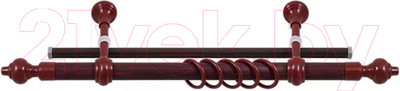 Карниз для штор LEGRAND Кантри + У-шина 2.4 / 48063485 (красное дерево)