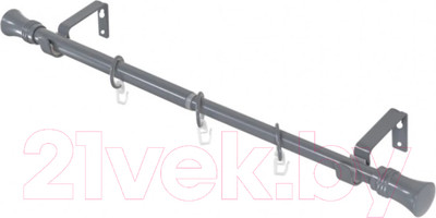 Карниз для штор LEGRAND Цилиндр Раздвижной 1.6-3м 1-но рядный / 58102158 (серый)