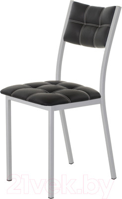 Стул AMC Comfort 3К5.1 (кожзам черный/серебристый)