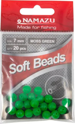 Набор бусин рыболовных Namazu Soft Beads 7мм / N-SBF-11 (20шт, темно-зеленый)