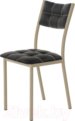 Стул AMC Comfort 3К10.1 (кожзам черный/капучино)