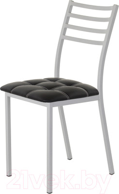 Стул AMC Comfort 4К5.1 (кожзам черный/серебристый)