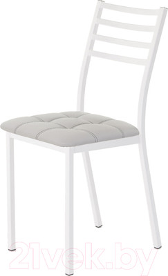 Стул AMC Comfort 4К6.6 (кожзам серый/белый)