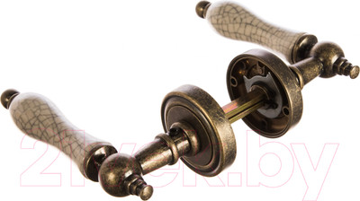 Ручка дверная Ренц Мишель / INDH 615-16 OB/OC (бронза состаренная/состаренная керамика)