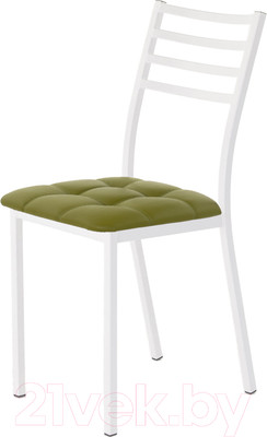 Стул AMC Comfort 4К6.11 (кожзам оливковый/белый)