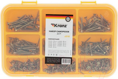 Набор саморезов Kranz Для ДСП KR-01-3101-02 (510шт)