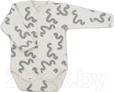 Боди для малышей Rant Hugs And Kisses с длинным рукавом / 6473/4-74 (Pattern Beige, р.74)