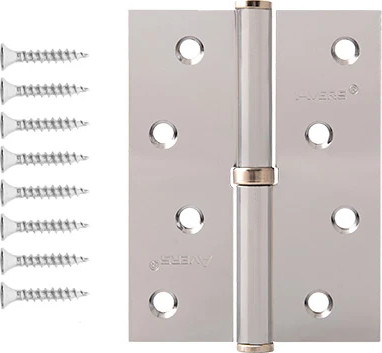 Петля дверная Avers 100x75x2.5-B-CR-L