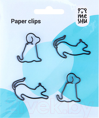 Скрепки Meshu Cat&Dog / MS_41593 (4шт)