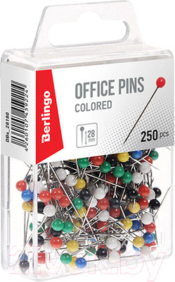 Булавки канцелярские Berlingo DBs_28180 (250шт)