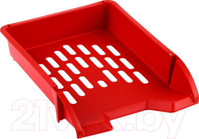 Лоток для бумаг Стамм Лидер / ЛТГ-30467 (красный)