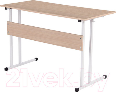 Парта Polini Kids City D2 Ученик 6 группа / 0002600.62 (белый/дуб пастельный)