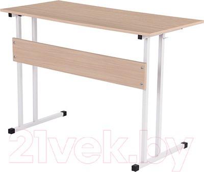 Парта Polini Kids City D2 Ученик 7 группа / 0002602.62 (белый/дуб пастельный)