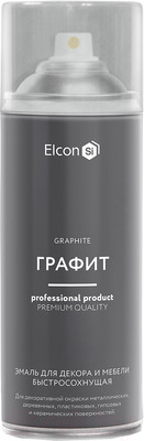Эмаль Elcon Быстросохнущая для декора и мебели (520мл, графит)