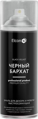 Эмаль Elcon Быстросохнущая для декора и мебели (520мл, черный бархат)