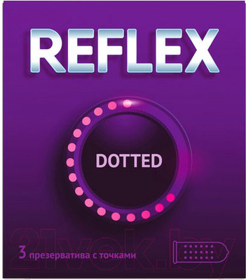 Презервативы reFLEX Dotted из натурального латекса в смазке №3