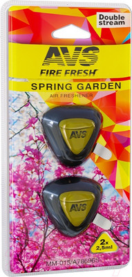Набор ароматизаторов автомобильных AVS MM-015 Double Stream / A78696S (весенний сад)