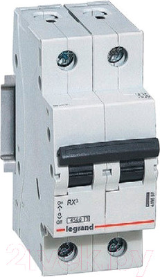 Выключатель автоматический Legrand RX3 2P C 10A 4.5кА 2M / 419695
