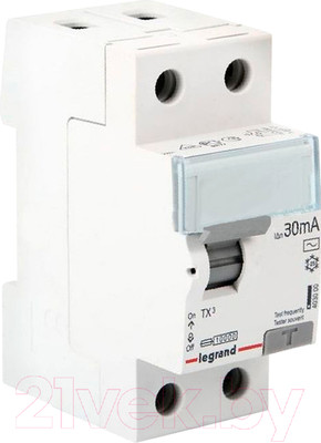 Устройство защитного отключения Legrand TX3 2P 25A 30мA 10kA 2M / 403000
