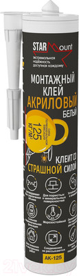 Клей Decor-Dizayn StarMount Монтажный акриловый AK-125 (290мл)