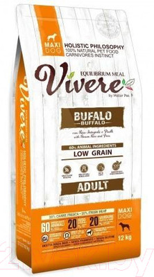 Сухой корм для собак Vivere Maxi Adult Buffalo (12кг)