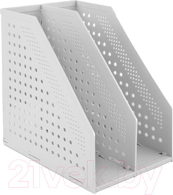 Лоток для бумаг Deli Вертикальный / 78999 (светло-серый)