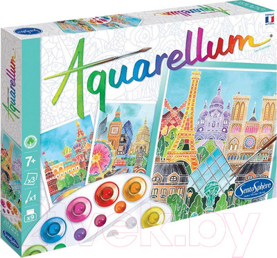 Набор для творчества SentoSphere Акварельная раскраска Столицы / 6397