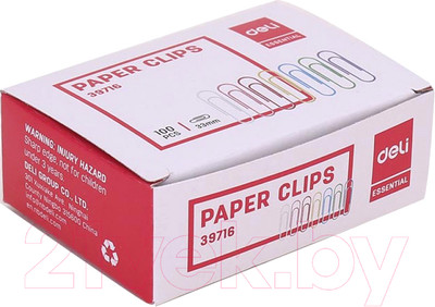 Скрепки Deli 39716 (100шт)