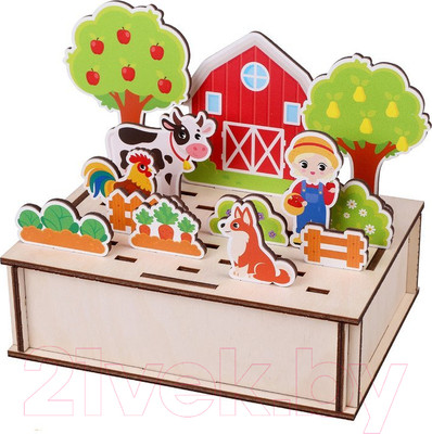 Развивающий игровой набор Mapacha Головоломка-панорама Веселая ферма / 962098