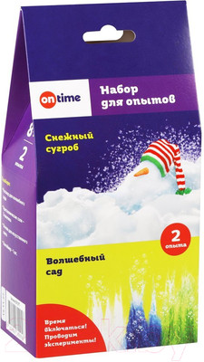 Набор для опытов On Time Волшебный сад, Cнежный сугроб 2 в 1 / EX107Т