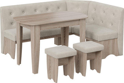 Обеденная группа ТриЯ Барселона (дуб сонома трюфель/микровелюр Duna Brilliant)