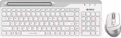 Комплект клавиатура и мышь A4Tech Wireless Desktop Fstyler FB2535C (Icy White)
