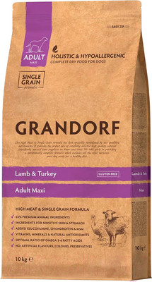 Сухой корм для собак Grandorf Maxi Breeds Lamb&Turkey (10кг)