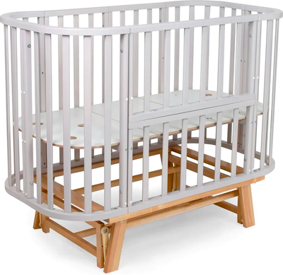 Детская кроватка Sweet Baby Barocco New с маятником (серый/натуральный)